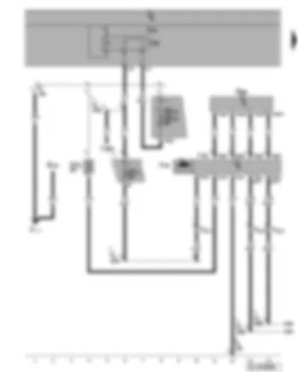 Wiring Diagram  VW GOLF 2006 - Power steering control unit - electromechanical power steering motor - steering moment sender - terminal 15 voltage supply relay 2