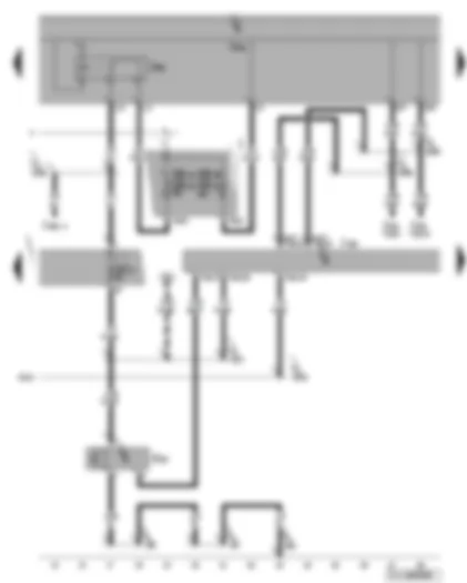 Wiring Diagram  VW GOLF 2006 - Climatronic control unit - terminal 15 voltage supply relay 2 - high-pressure sender - fuses