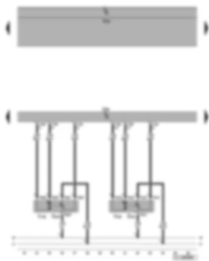 Wiring Diagram  VW GOLF 2006 - Climatronic control unit - potentiometer for left and right temperature flap control motor