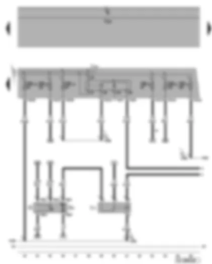 Wiring Diagram  VW GOLF 2007 - Relay for voltage supply of terminal 30 - fuel pump relay - fuel gauge sender - fuel pump
