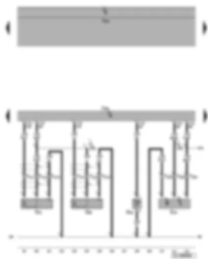 Wiring Diagram  VW GOLF 2006 - Engine control unit - knock sensors - coolant temperature sender - Hall sender