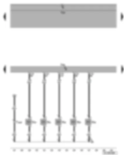Wiring Diagram  VW GOLF 2007 - Engine control unit - injectors