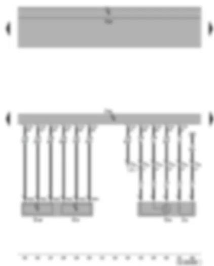 Электросхемa  VW GOLF 2006 - Блок управления двигателя - лямбда-зонд - датчики положения педали акселератора