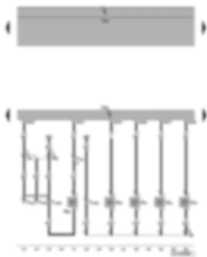 Wiring Diagram  VW GOLF 2010 - Engine control unit - charge pressure control solenoid valve - injectors