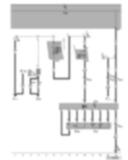 Wiring Diagram  VW GOLF 2006 - Transformer with socket (12 V -115 V) - transformer switch - electric socket warning lamp