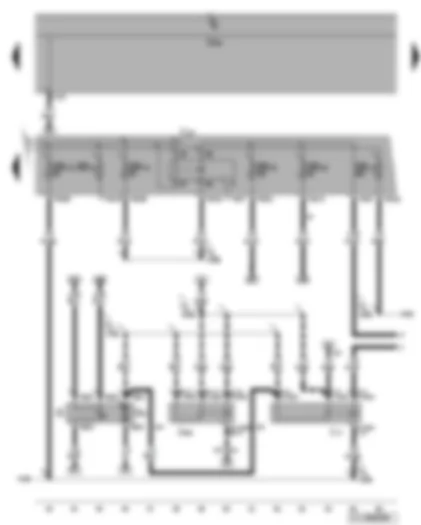 Wiring Diagram  VW GOLF 2006 - Terminal 30 voltage supply relay - fuel pump relay - fuel supply relay - fuel gauge sender - fuel pump