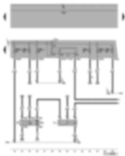 Wiring Diagram  VW GOLF 2008 - Relay for voltage supply of terminal 30 - fuel pump relay - fuel gauge sender - fuel pump