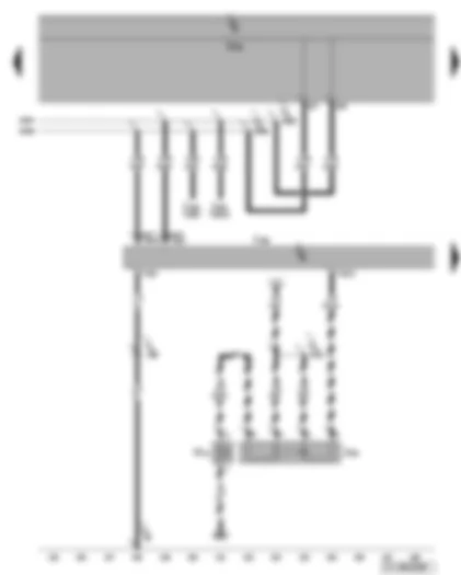 Wiring Diagram  VW GOLF 2008 - Convenience system central control unit - alarm horn - alarm horn relay