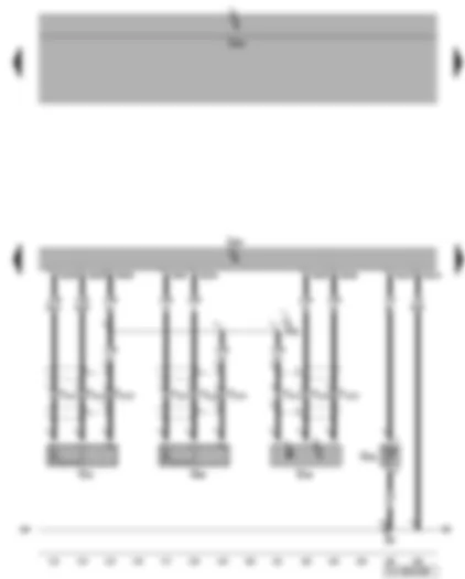 Wiring Diagram  VW GOLF 2008 - Engine control unit - knock sensors - engine speed sender - coolant temperature sender