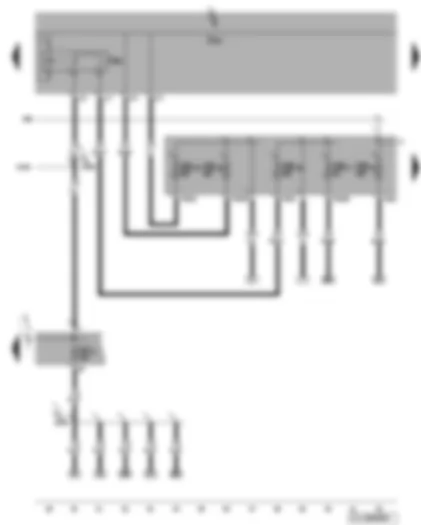 Wiring Diagram  VW GOLF 2008 - Terminal 15 voltage supply relay 2 - fuses