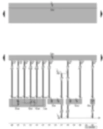 Wiring Diagram  VW GOLF 2008 - Engine control unit - throttle valve module - Hall sender - coolant temperature sender