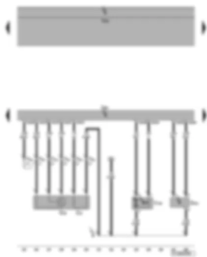 Wiring Diagram  VW GOLF 2007 - Engine control unit - Lambda probe - fuel system diagnosis pump - radiator identification sensor