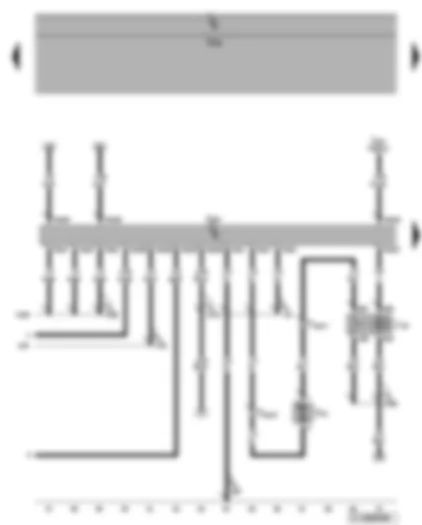Wiring Diagram  VW GOLF 2008 - Engine control unit - continued coolant circulation relay - continued coolant circulation pump