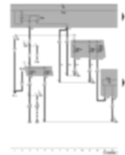 Wiring Diagram  VW GOLF 2009 - ABS control unit - ABS control unit - relay 2 for voltage supply of terminal 15 - fuses