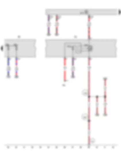 Wiring Diagram  VW GOLF 2013 - Terminal 15 voltage supply relay - Onboard supply control unit - Fuse holder B - Fuse holder C