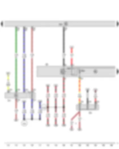 Wiring Diagram  VW GOLF 2013 - Air mass meter - Low heat output relay - Engine control unit - Heater element for crankcase breather - Auxiliary air heater element