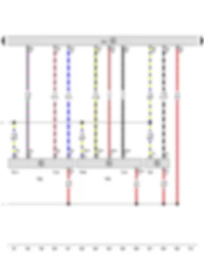 Wiring Diagram  VW GOLF 2013 - Exhaust gas recirculation valve 1 - Exhaust gas recirculation valve 2 - Engine speed sender - Engine control unit
