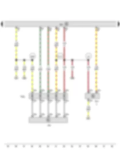 Wiring Diagram  VW GOLF 2013 - Gearbox neutral position sender - Engine control unit - Exhaust flap control unit