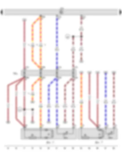 Wiring Diagram  VW GOLF 2014 - Front left seat temperature sender - Onboard supply control unit - Seat heating (driver side)