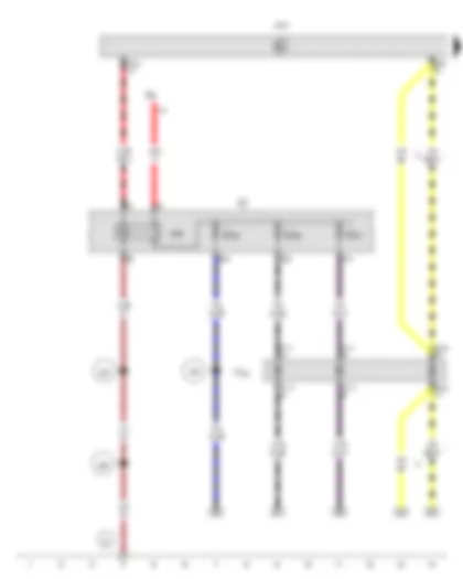 Wiring Diagram  VW GOLF 2015 - Terminal 15 voltage supply relay - Onboard supply control unit - Fuse holder C