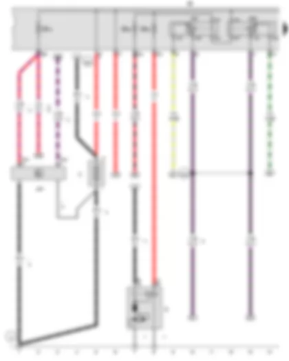Wiring Diagram  VW GOLF 2015 - Battery - Starter - Battery monitor control unit - Starter relay 1 - Starter relay 2 - Fuse holder B
