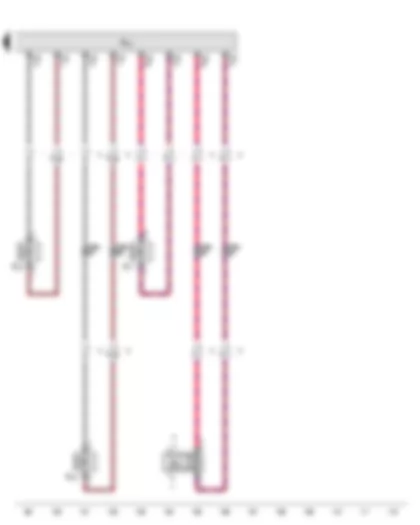 Wiring Diagram  VW GOLF 2012 - Amplifier - Rear right treble loudspeaker - Rear right bass loudspeaker