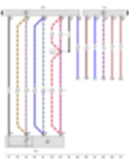 Wiring Diagram  VW GOLF 2010 - Gas rail sensor - Onboard supply control unit - Gas mode control unit