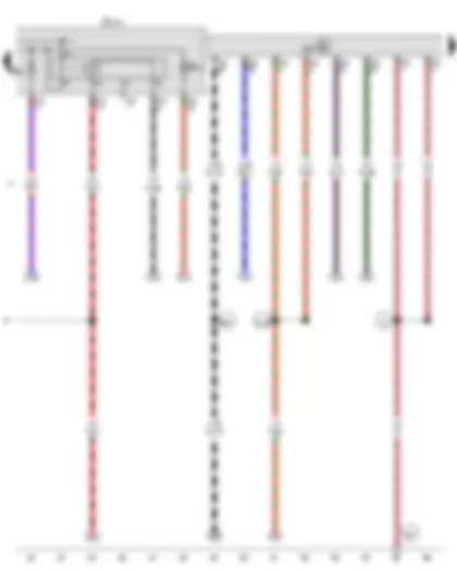 Wiring Diagram  VW GOLF 2011 - Main relay - Engine control unit - Fuse holder B