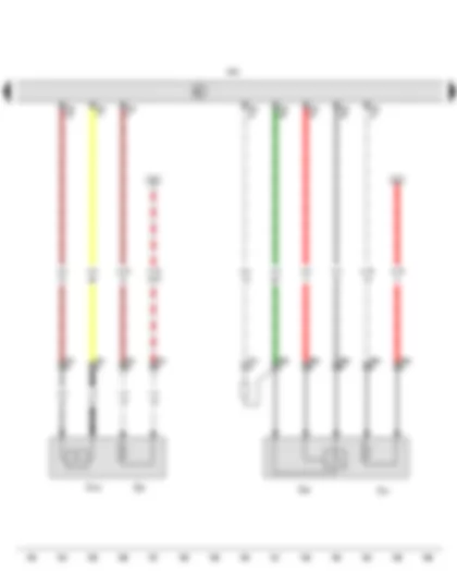 Wiring Diagram  VW GOLF 2011 - Lambda probe - Lambda probe after catalytic converter - Engine control unit - Lambda probe 1 heater after catalytic converter