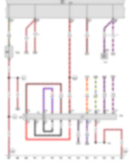 Wiring Diagram  VW GOLF 2010 - Bonnet contact switch - Fuel gauge sender - Fuel system pressurisation pump - Fuel pump control unit