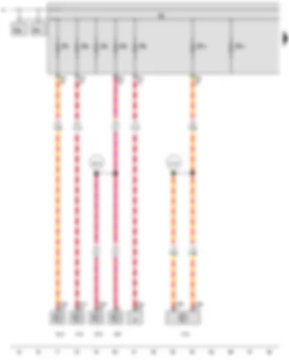 Wiring Diagram  VW GOLF 2010 - Fuse holder B - Fuse 1 on fuse holder B - Fuse 2 on fuse holder B - Fuse 4 on fuse holder B - Fuse 5 on fuse holder B