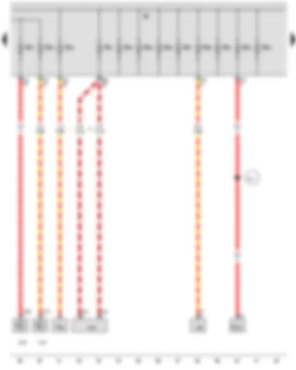 Wiring Diagram  VW GOLF 2010 - Fuse holder B - Fuse 31 on fuse holder B - Fuse 47 on fuse holder B - Fuse 48 on fuse holder B - Fuse 52 on fuse holder B - Fuse 53 on fuse holder B