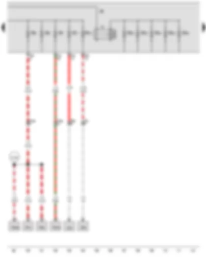 Wiring Diagram  VW GOLF 2010 - Fuse holder B - Fuse 7 on fuse holder B - Fuse 9 on fuse holder B - Fuse 11 on fuse holder B - Fuse 12 on fuse holder B - Lambda probe heater - Lambda probe 1 heater after catalytic converter