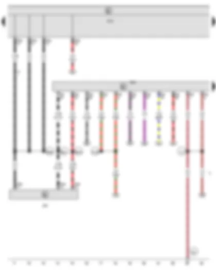 Wiring Diagram  VW GOLF 2010 - Steering column electronics control unit - Engine control unit