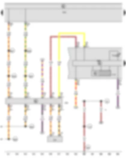 Wiring Diagram  VW GOLF 2011 - Multifunction indicator - Control unit in dash panel insert - Data bus diagnostic interface