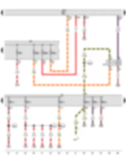 Wiring Diagram  VW GOLF 2011 - X-contact relief relay - Fuse holder B - Fuse holder C