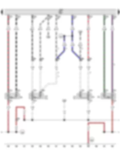 Wiring Diagram  VW GOLF 2011 - Rear left fog light bulb - Rear right fog light bulb - Right tail light bulb - Left tail light bulb - Rear left turn signal bulb - Rear right turn signal bulb - Left reversing light bulb - Right reversing light bulb - Left brake and tail light bulb - Right brake and tail light bulb
