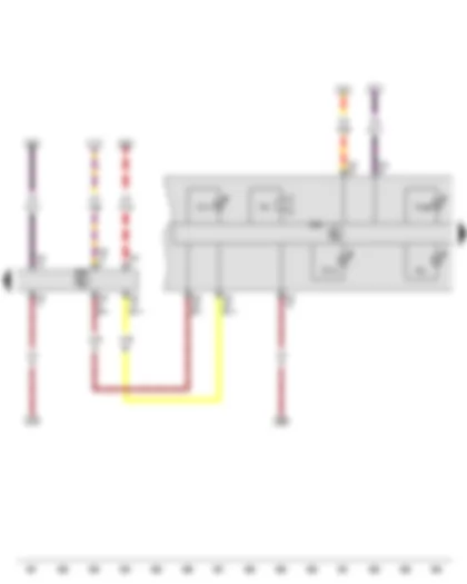 Wiring Diagram  VW GOLF 2011 - Buzzer and gong - Control unit in dash panel insert - Data bus diagnostic interface - Cruise control system warning lamp - Door open warning lamp - Bulb failure warning lamp - Bonnet open warning lamp
