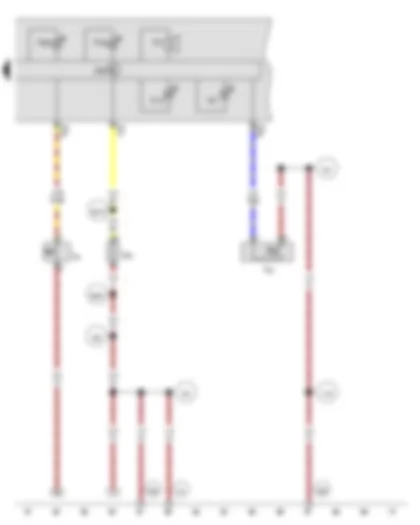 Wiring Diagram  VW GOLF 2012 - Brake fluid level warning contact - Front left brake pad wear sender - Buzzer and gong - Control unit in dash panel insert - ABS warning lamp - Brake system warning lamp - Warning lamp for electronic stabilisation program and TCS - Tyre Pressure Loss Indicator warning lamp