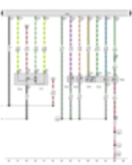 Wiring Diagram  VW GOLF 2011 - Sunlight penetration photosensor - Sunlight penetration photosensor 2 - Left vent temperature sender - Right vent temperature sender - Climatronic control unit - Defroster flap control motor