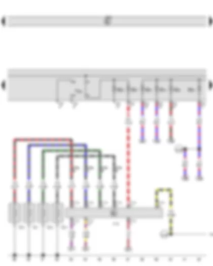 Wiring Diagram  VW GOLF 2012 - Automatic glow period control unit - Glow plug 1 - Glow plug 2 - Glow plug 3 - Glow plug 4 - Push-in bridge