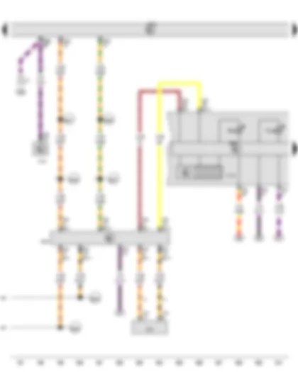 Wiring Diagram  VW GOLF 2011 - Multifunction indicator - Control unit in dash panel insert - Data bus diagnostic interface - Mechatronic unit for dual clutch gearbox