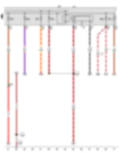 Wiring Diagram  VW GOLF 2011 - Main relay - Fuse holder B