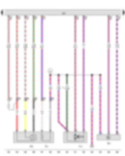 Wiring Diagram  VW GOLF 2012 - Lambda probe - Radiator identification sensor - Engine control unit - Fuel system diagnostic pump