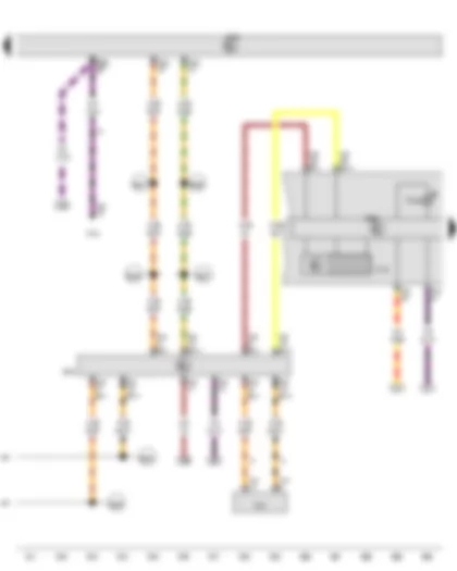 Wiring Diagram  VW GOLF 2012 - Multifunction indicator - Data bus diagnostic interface