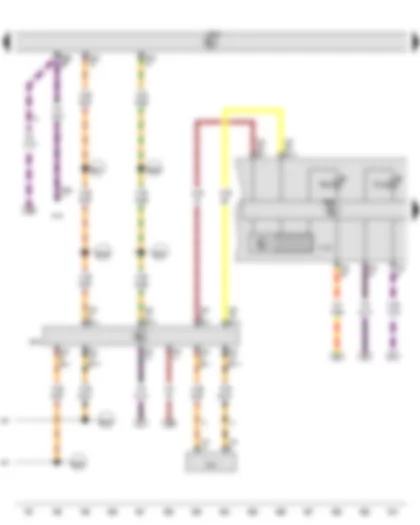 Wiring Diagram  VW GOLF 2012 - Multifunction indicator - Control unit in dash panel insert - Data bus diagnostic interface