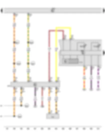 Wiring Diagram  VW GOLF 2012 - Multifunction indicator - Control unit in dash panel insert - Data bus diagnostic interface