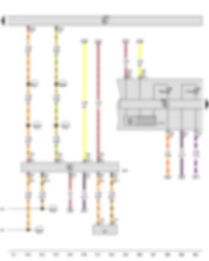 Wiring Diagram  VW GOLF 2012 - Multifunction indicator - Control unit in dash panel insert - Data bus diagnostic interface