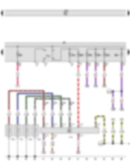 Wiring Diagram  VW GOLF 2012 - Automatic glow period control unit - Glow plug 1 - Glow plug 2 - Glow plug 3 - Glow plug 4 - Fuse holder B - Push-in bridge