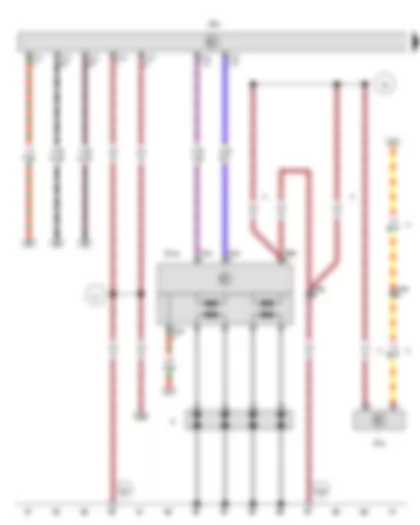 Wiring Diagram  VW GOLF 2012 - Engine control unit - Heater element for crankcase breather - Ignition transformer - Spark plug connector